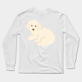 Maltipoo Dog Staring Long Sleeve T-Shirt